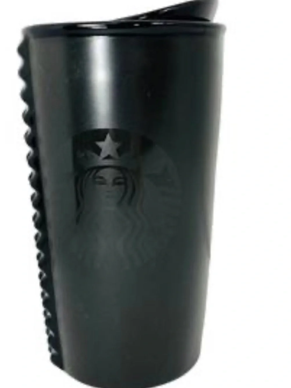 Starbucks rare  2015 matte black  Studded 10 oz covered ceramic mug  *